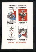 POLAND SOLIDARNOSC SOLIDARITY (POCZTA SOLIDARNOSC) APRIL NATIONAL MONTH OF REMEMBRANCE MS KATYN WW2 WORLD WAR 2 - Solidarnosc Labels