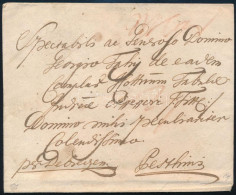 ~1780 4kr Félportós Levél "Warad" Kézzel írt Piros Helynévvel Debreczenen át Pestre Küldve - Other & Unclassified