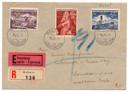 Liechtenstein : N° 243 à 245 Sur Lettre Recommandée Et Par Exprès De 1949 - Brieven En Documenten