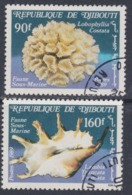 Djibouti  N° 647 / 48 O : Faune   Sous Marine : Les 2 Valeurs  Oblitérées, TB - Dschibuti (1977-...)