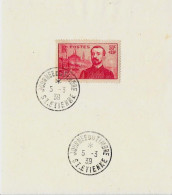 JOURNÉE DU TIMBRE ST ETIENNE 5-3-39 - Commemorative Postmarks