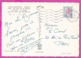 294119 / France - Dinard -Côte D'Emeraude - Vue Prise De La Vicomte PC 1963 USED 0.20 Fr. Semeuse Turquoise Et Rose - Cartas & Documentos