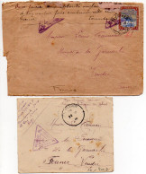 Soudan Egyptien : Lot De 2 Lettres Avec Censure De 1916 D'El-Fasher (CaD Différents) - Défauts - Sonstige - Afrika