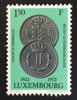 1972 Luxembourg - 50th Anniversary Of Belgium Luxembourg Economic Union - Unused - Neufs