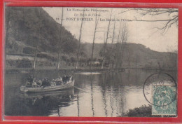 Carte Postale 14. Pont-D'Ouilly  Canotage Sur L'Orne   Très Beau Plan - Pont D'Ouilly