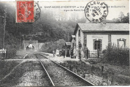 SAINT ANDRE D' HEBERTOT Vue De La Gare Et Du Tunnel De Quetteville. Ligne De Pont L' Evêque à Honfleur - Other & Unclassified