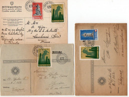 Suisse : Lot De 3 Lettres Militaires 'Grenz Füs K.P.  II/252' Avec Vignettes - Sonstige & Ohne Zuordnung