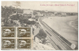 Portugal Postcard Carte Postale CPA 1919 Monte Estoril Linha Ferrea Railways Train Station - Lisboa