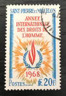 Timbre Oblitéré Saint Pierre Et Miquelon 1968 Yt N° 384 - Used Stamps