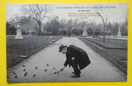 CPA PARIS--JARDIN DES TUILERIES  / LE CHARMEURS D'OISEAUX. - Parcs, Jardins