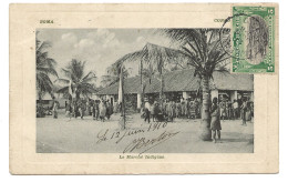 !!! CONGO, CPA DE 1910, DÉPART DE STANLEYVILLE POUR LEUZE-EN-HAINAUT (BELGIQUE) - Storia Postale