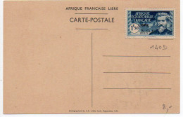 AEF : N° 140D Neuf Sur Carte De Gaulle - Brieven En Documenten