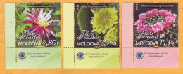 2022  Moldova  „Flora. Cactus Flowers From Botanical Garden.” Set 3v Mint - Moldawien (Moldau)