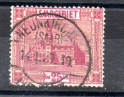 SAARGEBIET - SARRE - 1922 - SARREBRUCK - RATHAUS - HOTEL DE VILLE - Oblitéré - Used - 25ç - - Used Stamps