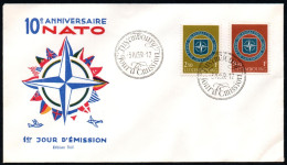 Luxembourg 1959 NATO FDC Mi 604/5 (Ref: 2054) - Ongebruikt