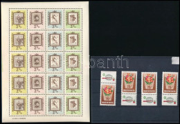 ** 1962 Bélyegnap Teljes ív + Rózsák I. 20f 4 Db Bélyeg Emblémás ívszéllel - Other & Unclassified