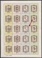 ** 1962 Bélyegnap Teljes ív, A Virágtól Az ívszélig Kinyúló Vonal Lemezhibával (8.000) - Other & Unclassified