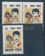 ** 1963 Vöröskereszt 60f Pár Eltolódott Barna Színnyomattal + 60f Eltolódott Piros Színnyomattal - Other & Unclassified