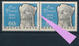 ** 1966 Évfordulók - Események 60f Esze Tamás Pár, A Bal Oldali Bélyegen Kis Fehér Pont - Other & Unclassified