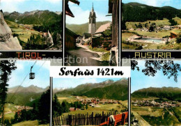 72725555 Serfaus Tirol Ortspartie Freibd Seilbahn Serfaus - Altri & Non Classificati