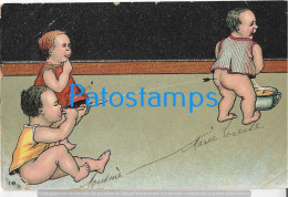 228995 ART ARTE HUMOR CHILDREN PEEING AND THE BLOWPOWER BREAK CIRCULATED TO ARGENTINA POSTAL POSTCARD - Ohne Zuordnung