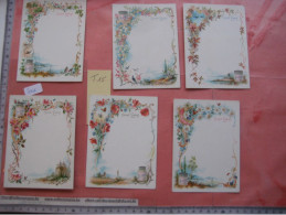 6 Cartes Chromos, 1898, Liebig Compagnie Complete Set  Tischkarten, Cartes De Table Nr 15 - Floral-landscapes - Liebig