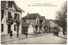 25 - B26115CPA - PONT DE ROIDE - Avenue De La Gare, Café De L'avenue - Très Bon état - DOUBS - Andere & Zonder Classificatie