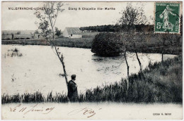 41 - B24585CPA - VILLEFRANCHE SUR CHER - Etang Et Chapelle  Sainte Marthe - Assez Bon état - LOIR-ET-CHER - Andere & Zonder Classificatie