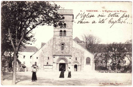 3 - B24581CPA - YZEURE - L' Eglise Et La Place - Très Bon état - ALLIER - Other & Unclassified