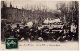 13 - B24454CPA - AIX EN PROVENCE - Carnaval XVII - La Bataille De Fleurs - Très Bon état - BOUCHES-DU-RHONE - Aix En Provence