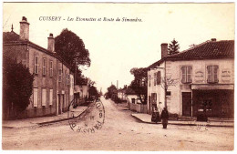 71 - B23322CPA - CUISERY - Les Etonnettes Et Route De Simandre - Pompe Essence - Parfait état - SAONE-ET-LOIRE - Other & Unclassified