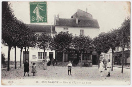 95 - B22318CPA - MONTMAGNY - Place Eglise, La Poste -Bourrelier - Bon état - VAL-D'OISE - Sonstige & Ohne Zuordnung