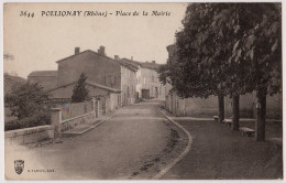 69 - B21374CPA - POLLIONAY - Place De La Mairie - Parfait état - RHONE - Autres & Non Classés