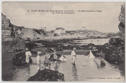 44 - B17283CPA - SAINT MARC - La Cote Devant La Plage - Un Port Miniature - Maquette Bateaux - Parfait état - LOIRE-ATLA - Autres & Non Classés