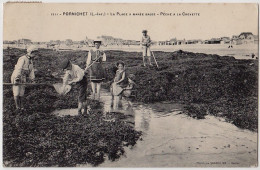 44 - B17294CPA - PORNICHET - La Plage A Maree Basse - Peche A La Crevette - Très Bon état - LOIRE-ATLANTIQUE - Pornichet