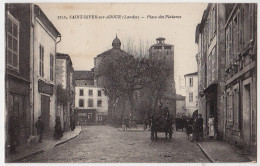 40 - B16997CPA - SAINT SEVER SUR ADOUR - Place Des Platanes - Très Bon état - LANDES - Saint Sever