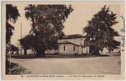 40 - B16940CPA - SAINTE EULALIE EN BORN - La Place Du Monument Et Eglise - Très Bon état - LANDES - Other & Unclassified