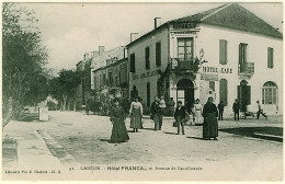 47 - B10703CPA - CANCON - Hotel FRANCAL Et Avenue De Castillonnes - Très Bon état - LOT-ET-GARONNE - Autres & Non Classés