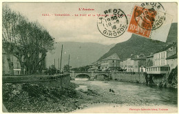 9 - B10454CPA - TARASCON - Le Pont Et La Terrasse De L'hotel - Très Bon état - ARIEGE - Other & Unclassified