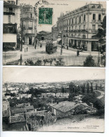 LOT 2 CPA * ANGOULÊME Rue Des Halles ( Avec Le Tram Tramway ) & Vue Panoramique - Angouleme