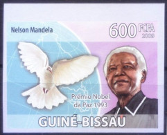 Guinea Bissau 2009  MNH Imperf, Nelson Mandela Nobel Peace Winner, Birds, Dove - Nobelprijs