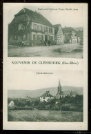 67 - B1745CPSM - CLEEBOURG - Restaurant épicerie Martin JUNG - Eglise Catholique - Très Bon état - BAS-RHIN - Andere & Zonder Classificatie