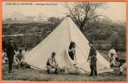 23 - B34550CPA - LA COURTINE - CAMP - Montage D'une Tente - Très Bon état - CREUSE - La Courtine