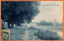 17 - B34317CPA - SAINTES - Quai Des Roches Et Place Blair - Très Bon état - CHARENTE-MARITIME - Saintes