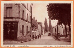 37 - B34005CPA - ABILLY - Avenue De La Gare - Boulangerie - Très Bon état - INDRE-ET-LOIRE - Other & Unclassified