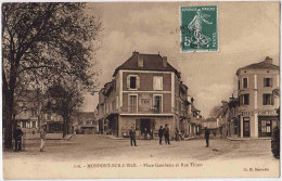 24 - B32530CPA - MONTPON  SUR L' ISLE - Place Gambetta Et Rue Thiers - Quincaillerie GENDRE - Parfait état - DORDOGNE - Autres & Non Classés