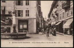 73 - B31798CPA - BOURG SAINT MAURICE - Place Charles Albert  Et La Grande Rue - Bon état - SAVOIE - Bourg Saint Maurice