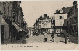 78 - B30990CPA - MANTES LA JOLIE - La Rue Nationale - Quincaillerie DROUARD - Très Bon état - YVELINES - Mantes La Jolie