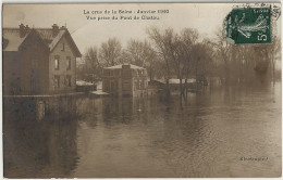 78 - B30891CPA - CHATOU - Crue De La Seine 1910  Vue Prise Du Pont - Très Bon état - YVELINES - Chatou