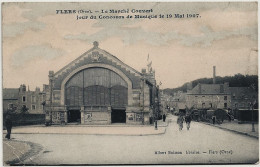 61 - B30498CPA - FLERS - Marché Couvert - Jour Du Concours De Musique  - Cachet Croix Rouge Au Dos - Bon état - ORNE - Flers